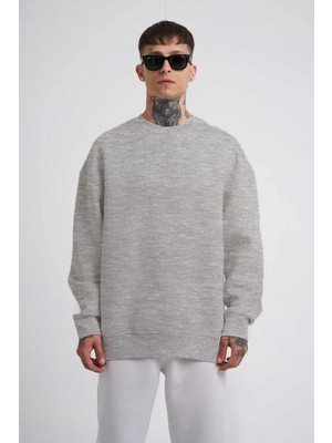 Hobilinka Erkek Biskilet Yaka Üç Iplik Sweatshirt - Gri