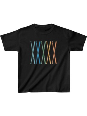 Hobilinka Unisex Çocuk Baskılı T-Shirt - Siyah