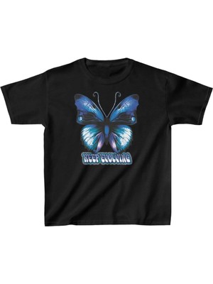Hobilinka Unisex Çocuk Baskılı T-Shirt - Siyah