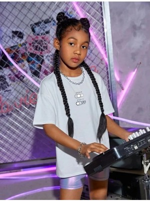 Hobilinka Çocuk Unisex Baskılı T-Shirt - Beyaz