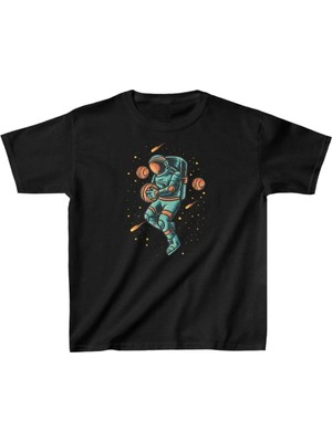 Hobilinka Unisex Çocuk Baskılı T-Shirt - Siyah