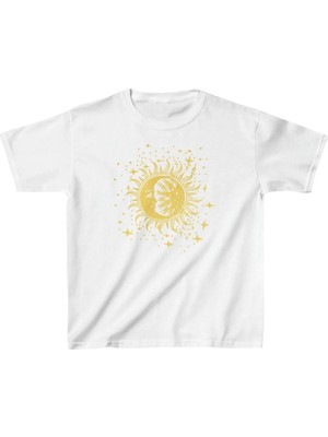 Hobilinka Çocuk Unisex Baskılı T-Shirt - Beyaz