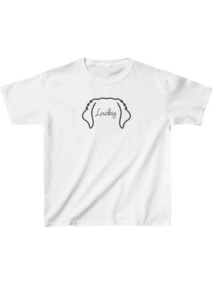 Hobilinka Unisex Çocuk Baskılı T-Shirt - Beyaz