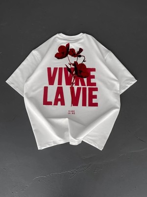 Hobilinka Erkek Baskılı Oversize Bisiklet Yaka Kısa Kol  T-Shirt - Beyaz