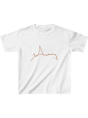 Hobilinka Unisex Çocuk Baskılı T-Shirt - Beyaz