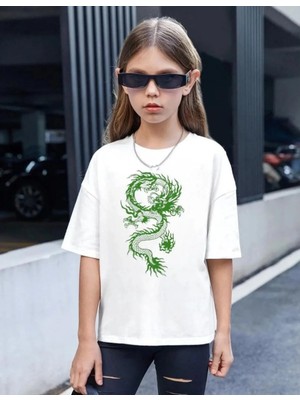 Hobilinka Çocuk Unisex Baskılı T-Shirt - Beyaz