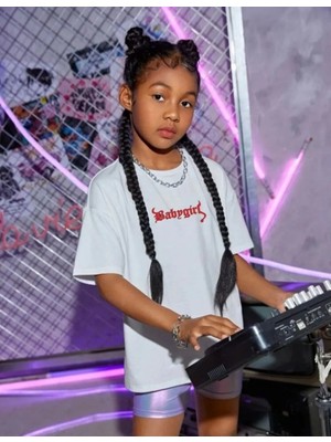 Hobilinka Çocuk Unisex Baskılı T-Shirt - Beyaz