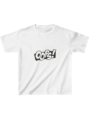 Hobilinka Unisex Çocuk Baskılı T-Shirt - Beyaz