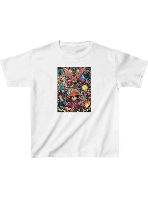 Hobilinka Unisex Çocuk Baskılı T-Shirt - Beyaz