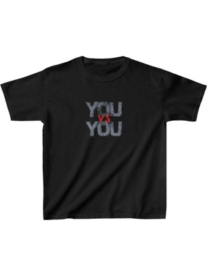 Hobilinka Unisex Çocuk Baskılı T-Shirt - Siyah