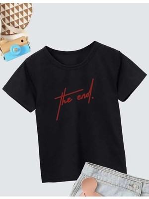 Hobilinka Çocuk Unisex Baskılı T-Shirt - Siyah