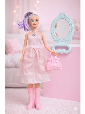 Kuzgun Ticaret Moda Seti - Aksesuarlı 30 cm Bebek Seti  (Lisinya)