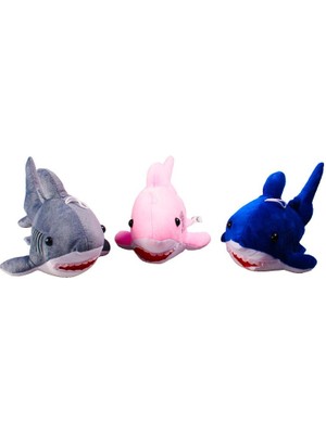 Kuzgun Ticaret 1811201 - Peluş Sesli Köpekbalığı Baby Shark 25 cm (Lisinya)