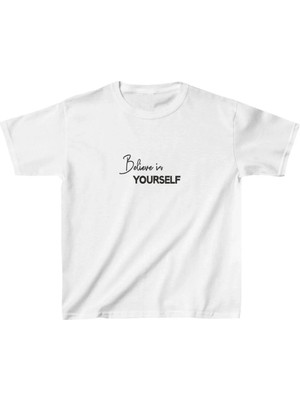 Hobilinka Unisex Çocuk Baskılı T-Shirt - Beyaz