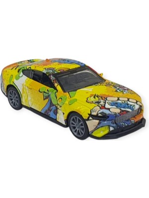 Kuzgun Ticaret Çek Bırak Grafity Araba Metal -K174C1 - Sarı (Lisinya)