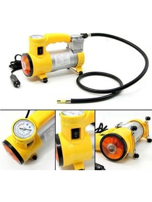 Kuzgun Ticaret Hava Kompresörü Mini Şişirme ve Aydınlatma Araç Lastik Pompası ( Lisinya )
