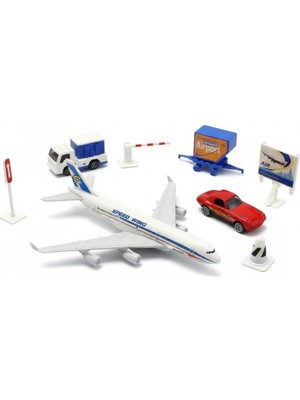 Kuzgun Ticaret Havaalanı Seti Metal Arabalı - 89730 (Lisinya)