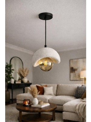 Dream Mode Nestvibe Beton Görünümlü Iskandinav Tarz Avize (Ampul Dahil Değildir)