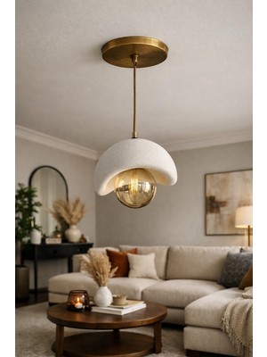 Dream Mode Nestvibe Beton Görünümlü Iskandinav Tarz Avize (Ampul Dahil Değildir)