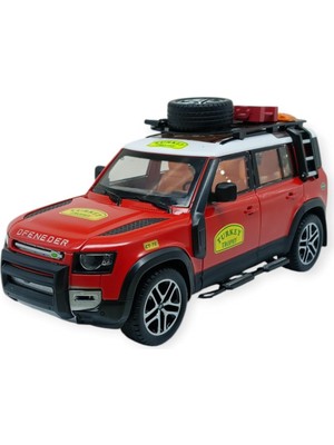 Kuzgun Ticaret Model Araçlar - Metal Sesli Off-Road Araba 22 cm - Kırmızı (Lisinya)