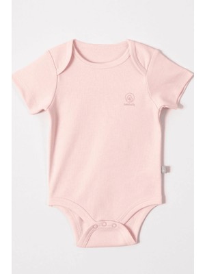 pambuliq Organik Pamuk Çıtçıtlı Bebek Zıbını Pembe