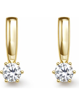 Venüs Design Çelik Tek Taşlı Küpe