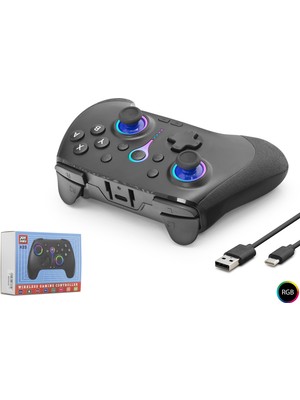 Store Mania Ieg™ Bluetooth Gamepad Pc Ios Android Switch Ps3 Ps4 Uyumlu Rgb - Siyah ND505B