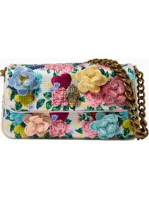 Kurt Geiger Mini Fabric Kensington Taşlı Zincir Askılı Tasarım, Kadın Omuz Çantası