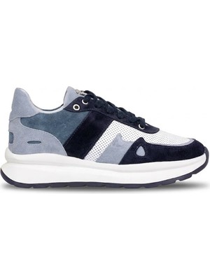 John Richardo 1248 Kadın Hakiki Deri Klasik Sneaker Lacivert
