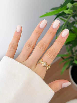 Venüs Design Çelik Taşlı Güneş Yüzük (Ayarlanabilirdir)