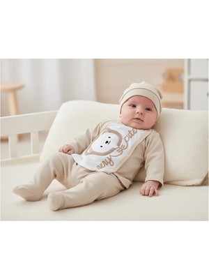 VİTASTORETR Cute Bear Çıtçıtlı Patikli Üçlü Bebek Takımı