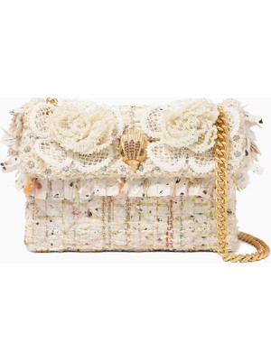 Kurt Geiger Mini Tweed Kensington Inci Detaylı Zincir Askılı Kadın Omuz Çantası