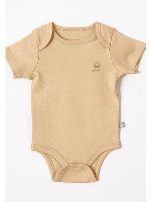 pambuliq Organik Pamuk Çıtçıtlı Bebek Zıbını Cappuccino