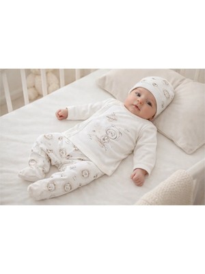 VİTASTORETR Uzay Desen Patikli Üçlü Bebek Takımı