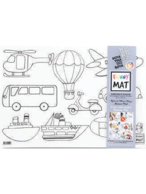 Lisinya Funny Mat - Iş Makineleri ve Taşıtlar 33,5 x 48 cm