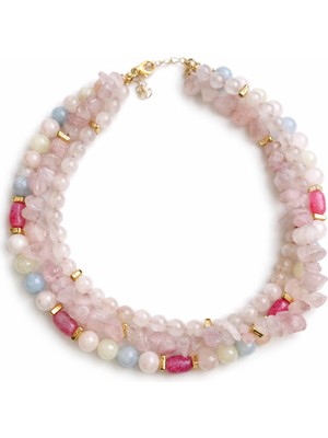 Venüs Design Çelik Doğal Taş Kolye