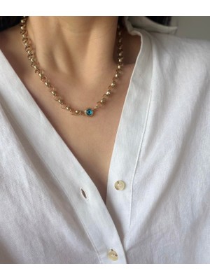 Venüs Design Çelik Nazar Zincir  Kolye