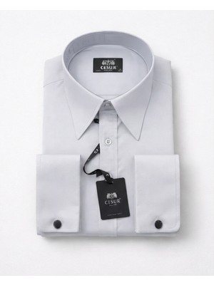 Pakman Uzunkol Duble Manşet Mızrak Yaka Beyaz Cesur Gömlek