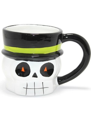 Net Damla Centilmen Iskelet Figürlü 3D Kabartmalı Kupa Bardak ALK4898 - Lisinya