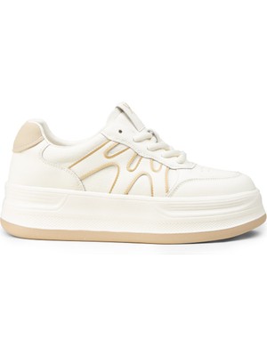 Deery Kadın Bej Renkli Platform Sneaker - K1064ZBEJC01