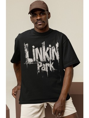 Sevbano Tasarım Linkin Park Rock Metal Müzik Grubu Baskılı Unisex Oversize Tişört
