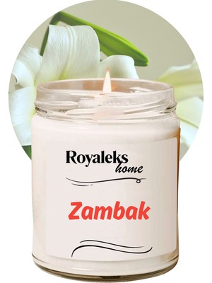 MidasTech Doğal Özel Seri Kokulu Dekoratif Kavanoz Mum 210 cc - Zambak Esansı - Ryl Nemere