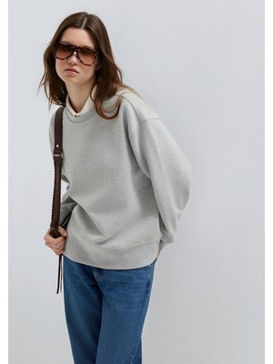 Mavi Bisiklet Yaka Gri Sweatshirt 1S10493-88468