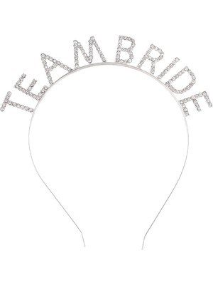 SHC4200 Mey Ithalat® Gümüş Kaplama Kristal Taşlı Team Bride Taç 16X17 cm