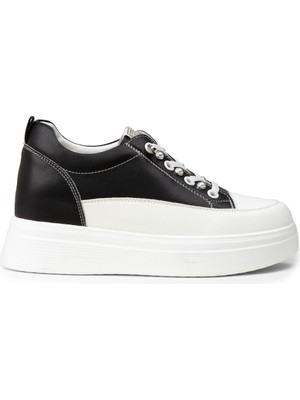 Deery Kadın Gizli Topuk Siyah Sneaker Ayakkabı - K0120ZSYHC01
