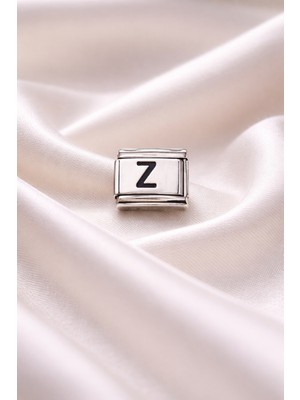 LTG Nova Nomination Bileklik Uyumlu Z Harfi Charm – Paslanmaz Çelik Harf Modül – Kişiye Özel Bileklik Aksesu