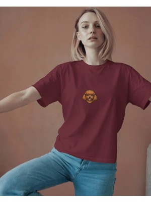 Muhtar Store Toy Poodle Köpek Baskılı Kadın Oversize Tişört – Minimal Toy Poodle Tasarım