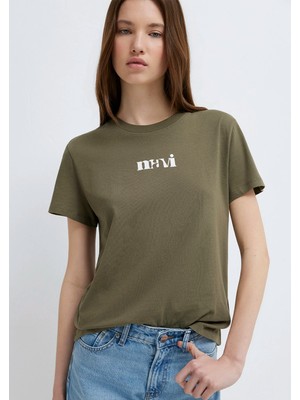 Mavi Mavi Logo Baskılı Yeşil Tişört 1612241-71549