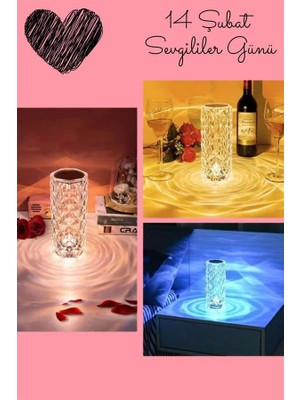 Sevgililer Gününe Özel Romantik Kristal Gece Lambası Sevgiliye Hediye Midastech