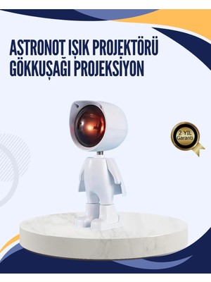 Gün Batımı Efekti Sunan Astronot LED Masa Lambası Midastech
